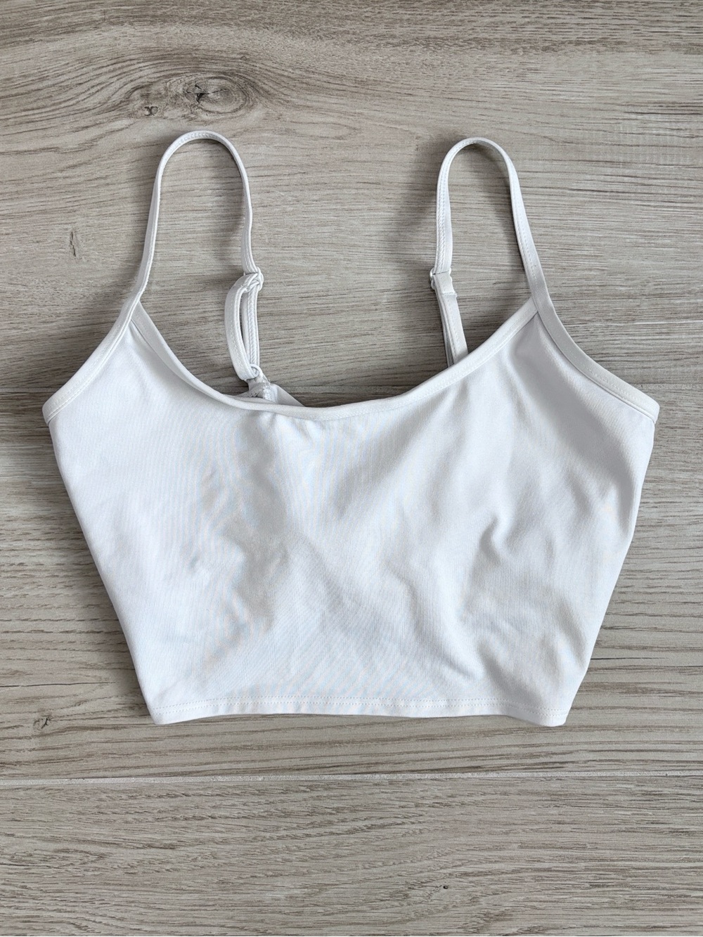Victoria’s Secret PINK White Twist Back Crop Top Sports Bra Size Small